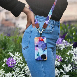 MIO Lanyard Universeel Nylon Telefoonkoord / Telefoonketting Flowers