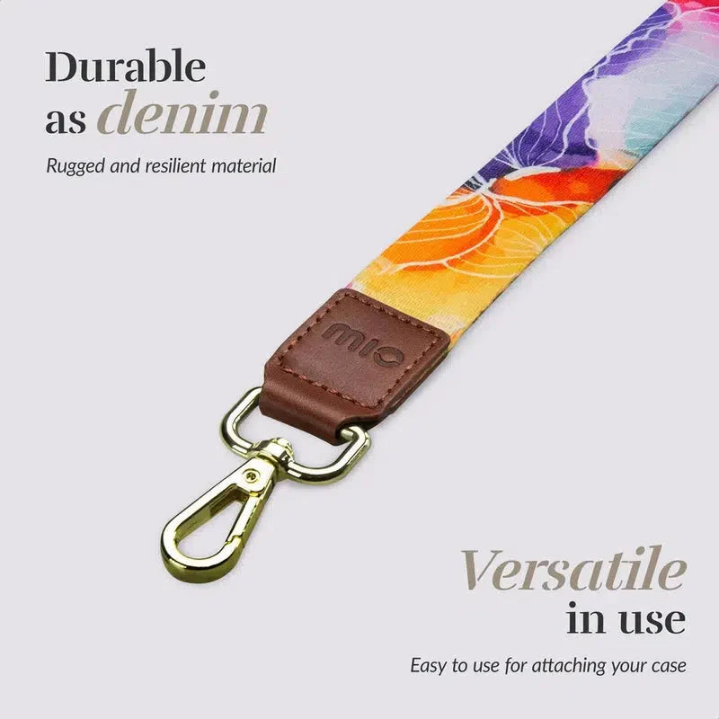 MIO Lanyard Universeel Nylon Telefoonkoord / Telefoonketting Flowers