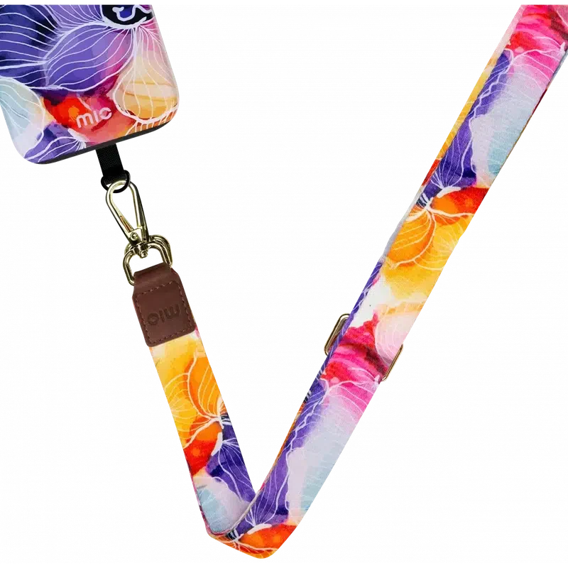 MIO Lanyard Universeel Nylon Telefoonkoord / Telefoonketting Flowers