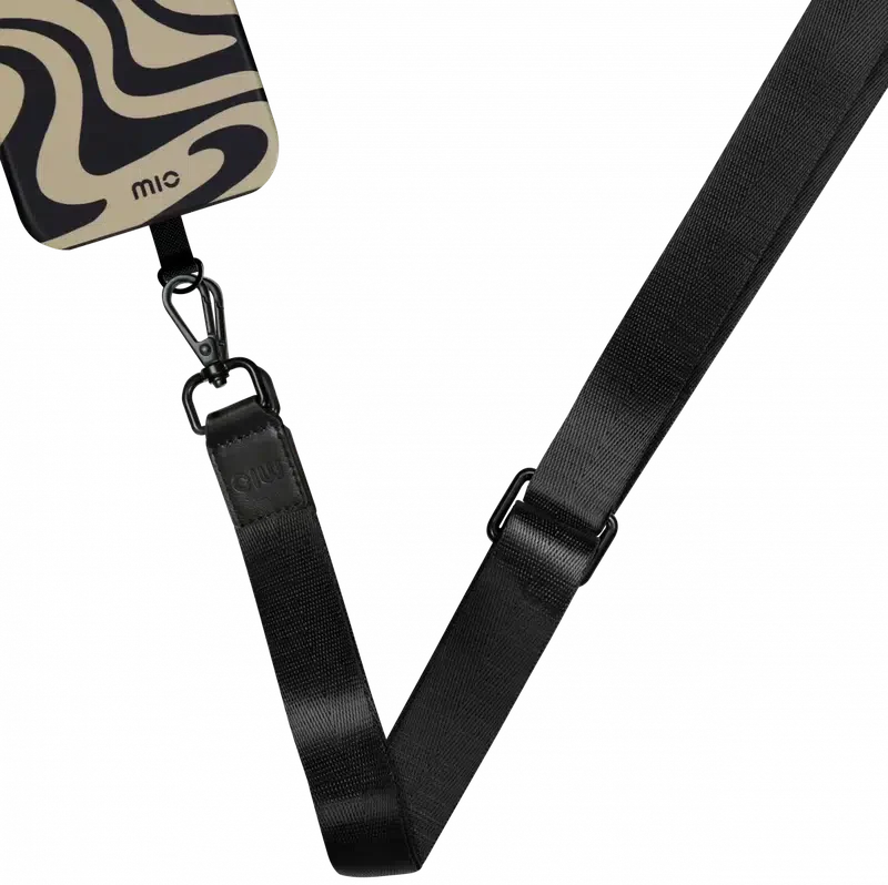 MIO Lanyard Universeel Nylon Telefoonkoord / Telefoonketting Zwart